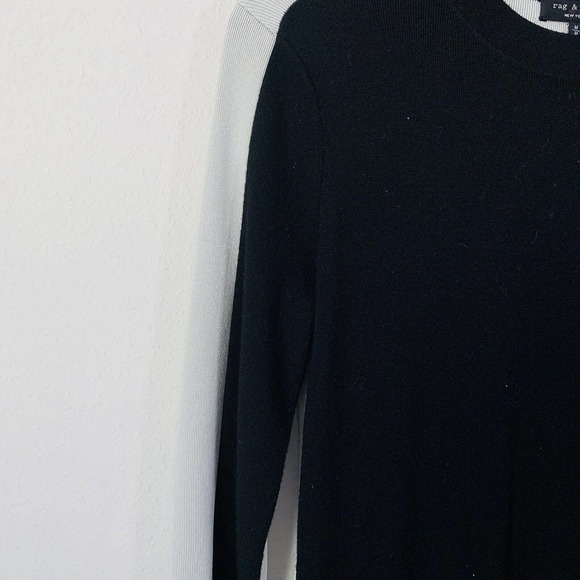 Rag And Bone Black and Gray Color Block Sweater Dress - Picture 3 of 4